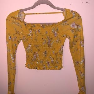 long sleeved crop top shirt